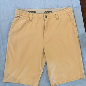 Adidas Men's Beige Flat Front Shorts